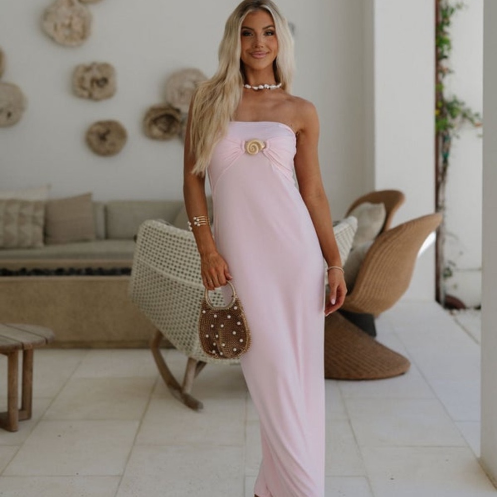 These Three Seashell Buckle Maxi Dress